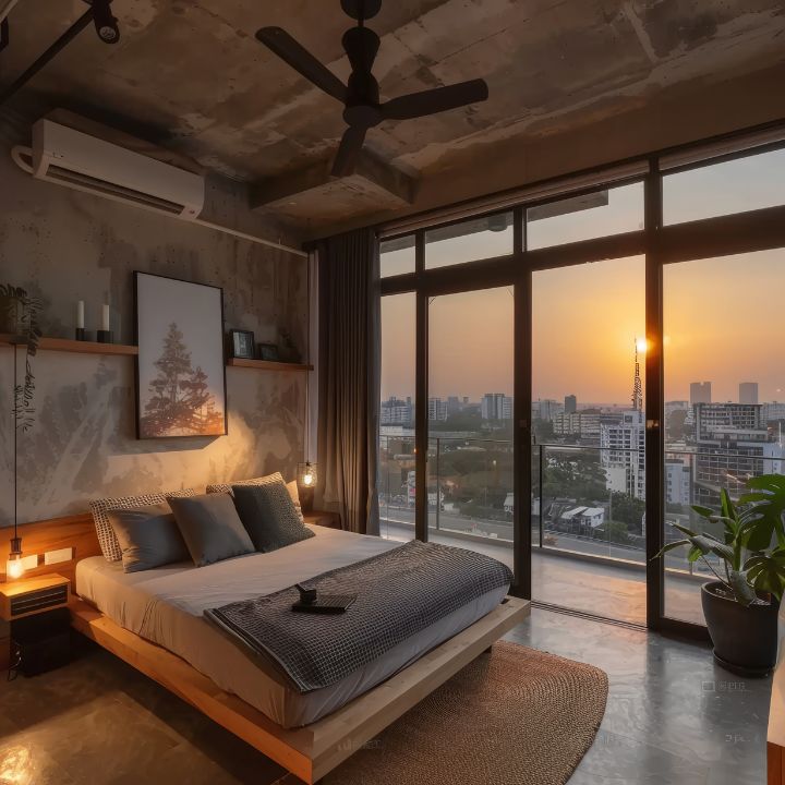 Freshly prepared bedroom for short-term rental guests